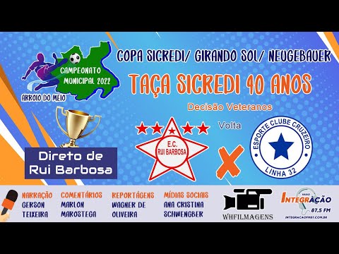 Decisão Veteranos: Rui Barbosa x Cruzeiro - Ao vivo