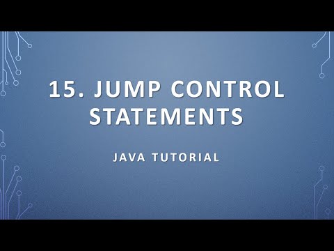 15 Jump Control Statements Java Tutorial
