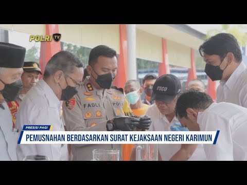 POLRES KARIMUN PEMUSNAHAN SABU