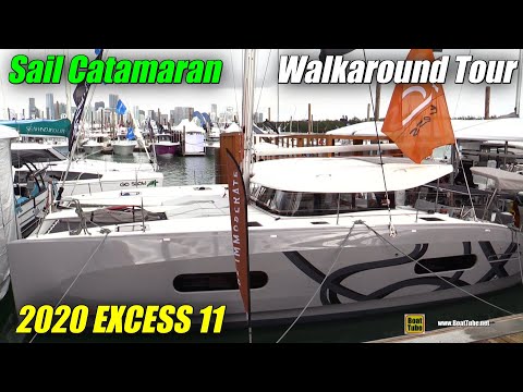 2020 Excess 11 Sail Catamaran - Walkaround Tour - 2020 Miami Boat Show