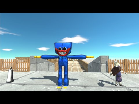 GRANNY HUGGY WUGGY AND  ICECREAM DEATH RUN - Animal Revolt Battle Simulator