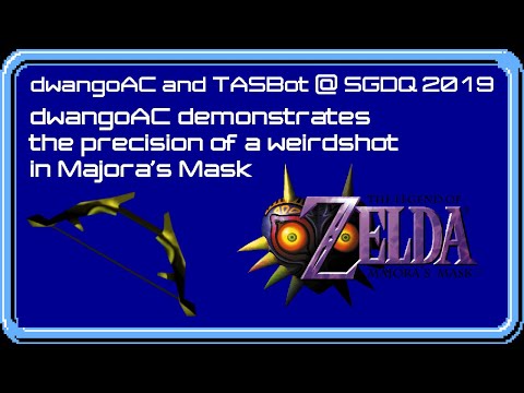 Majora's Mask may have very few frames per second but it enables Weirdshot fun (TASBot at SGDQ 2019)