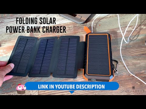 ★★★★★ Solar Charger Review - BLAVOR Power Bank with Foldable Panels 18W & 20,000mah