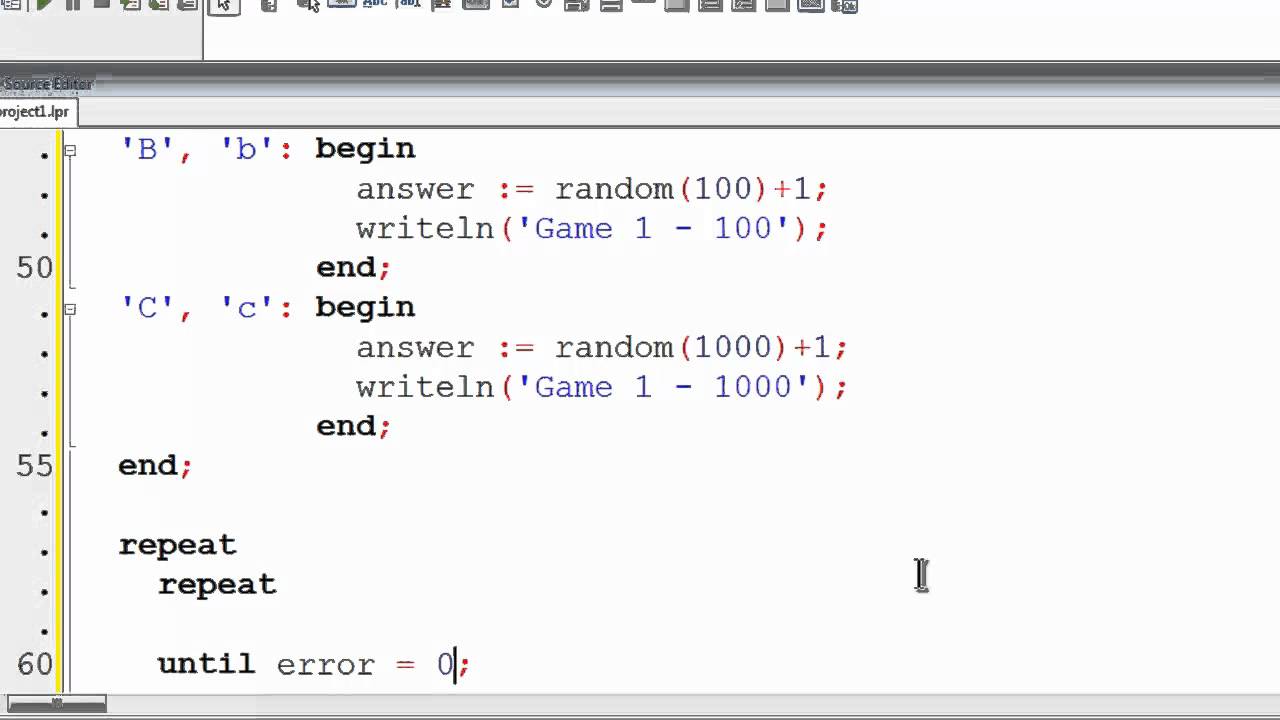 Free Pascal Program Tutorial 14 - Guess My Number Game - Lazarus