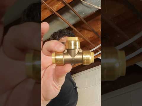 SharkBite Tee Tips - #shorts #homerepairtutor