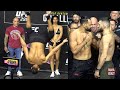 Michel Pereira does INSANE BACKFLIP at the UFC 299 weigh in FACE OFF
