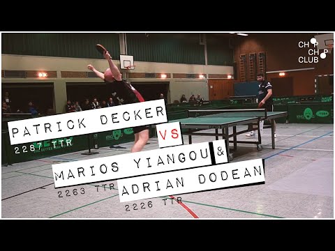 Patrick Decker vs. Yiangou & Dodean (TTS Borsum X Velbert 2 | 3. Bundesliga Tischtennis 2021)