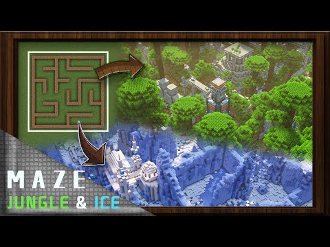 Edlize T. -  Minecraft: Build a Jungle & Glacier themed maze?  │ Minecraft: Build Mazes of JUNGLE and ICE Themes?