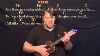 White Rabbit (Jefferson Airplane) Ukulele Cover Lesson with Chords/Lyrics