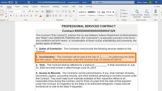 Edit the Text Contract Document; check out and edit the clauses