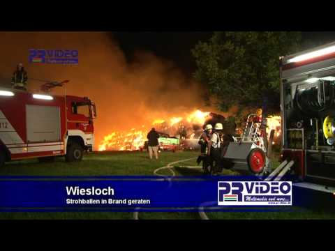 14.08.2010 - Wiesloch - Brandstifter setzt 1200 Strohballen in Brand - Zeugen gesucht