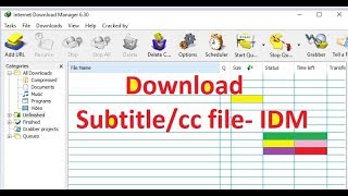 How to enable subtitle/cc download in IDM - Youtube / Online player 100 %