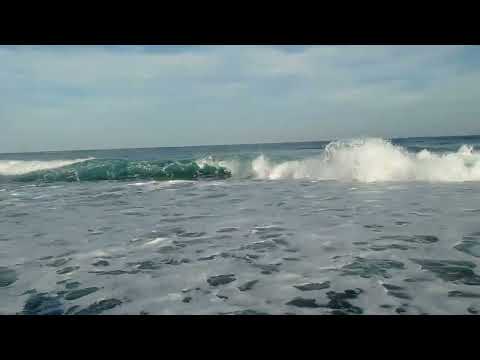 Beach Waves close up filmed