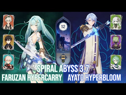 4k - C6 Faruzan Hypercarry and C1 Ayato Hyperbloom - Genshin Impact Abyss 3.7