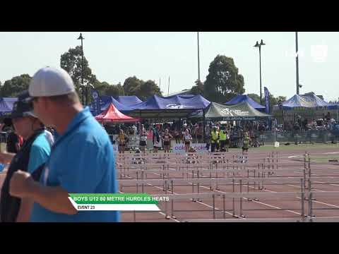 Girls U12 80m Hurdles Heat 1 - 2019 State Track and Field Championships // LAVicTV