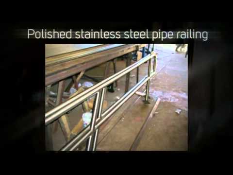 Pipe tubular steel railings and stair railings