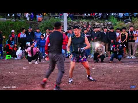 Miguel Rosales vs. César Zevallos of Peru, professionals in Takanakuy