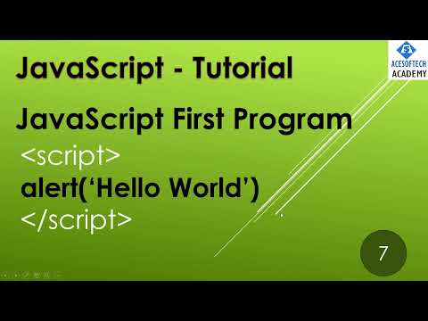 07javascript First Program Javascript Tutorial In Hindi Javascript Tutorial Acesoftechacademy