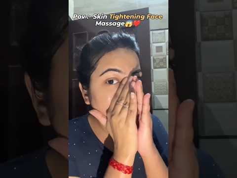 Skin Tightening Face Massage For Glowing Skin 😱❤ #skincareroutine #shorts #viralshorts
