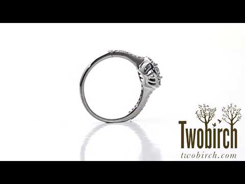 0.92 Ct. Round Halo Engagement Ring - TwoBirch - TB-ENG-204-WG-G5H