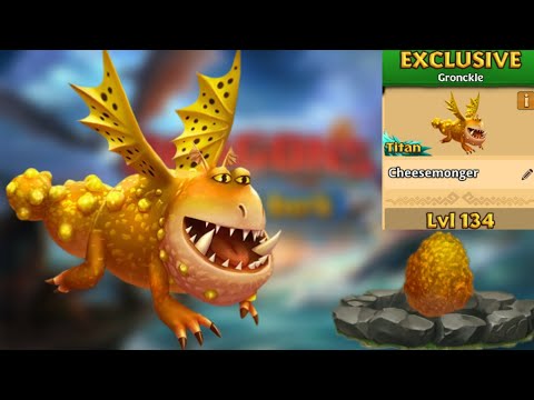 Cheesemonger Max Level 134 Titan Mode - New Exclusive Gronckle - Dragons:Rise of Berk