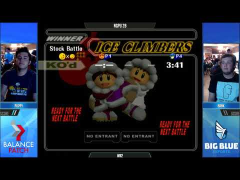 NGPU 28 SSBM - Puppy (Ice Climbers) vs. Bank (Marth) - Melee WR2