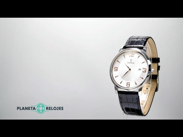 Vídeo relacionado con Festina Reloj Hombre Analógico de Cuero Negro - Movimiento de Cuarzo - Calendario - Cristal Mineral de Alta Resistencia Elegante y Clásico F16476/1