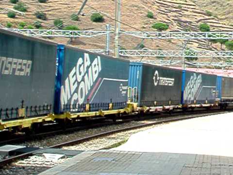 RENFE freight train at Portbou