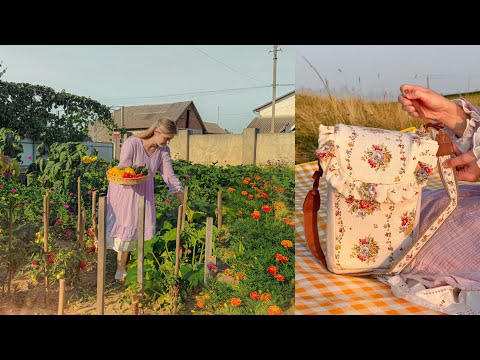 Endlose Sommertage auf dem Land | Kochen aus dem Garten & Nähen einer Cottagecore-Thermos