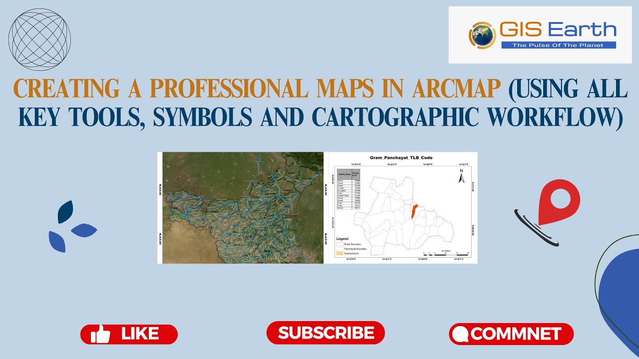 Creating a professional map in ArcMap using all key tools, symbols & cartographic workflow Arc GIS