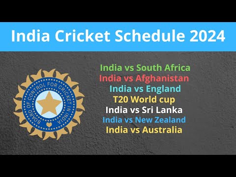 India Cricket Schedule 2024| India upcoming Series Schedule 2024