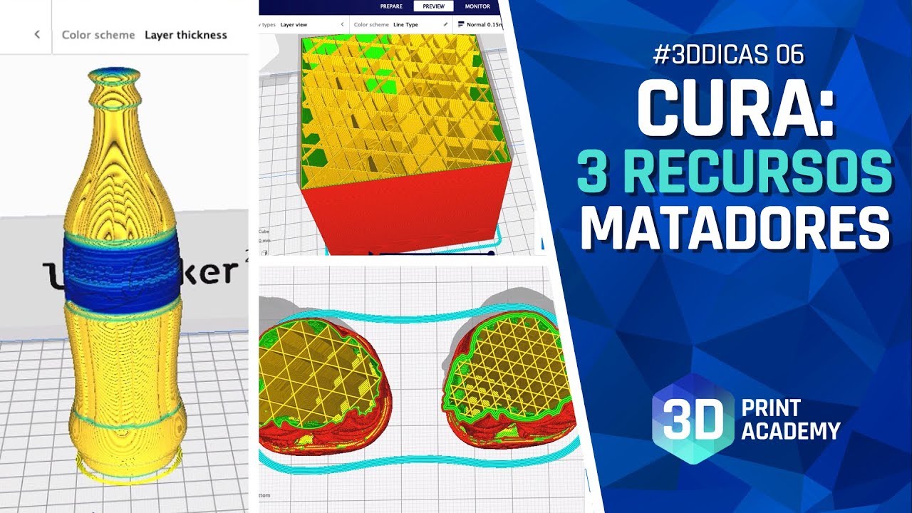 CURA: 3 Recursos MATADORES que vão melhorar muito sua impressão 3D