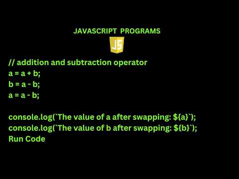Javascript Program To Swap Two Variables Using Arithmetic Operators
