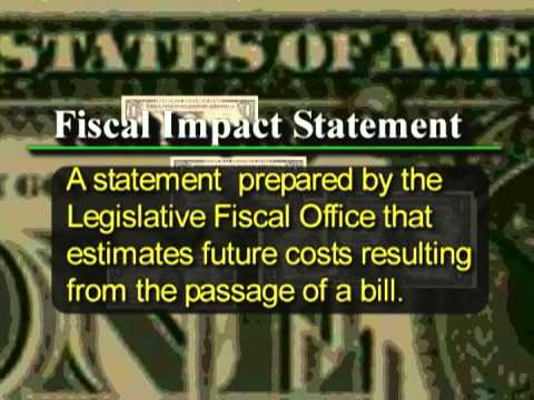Legislative Process FAQ's: Fiscal Impact Statement