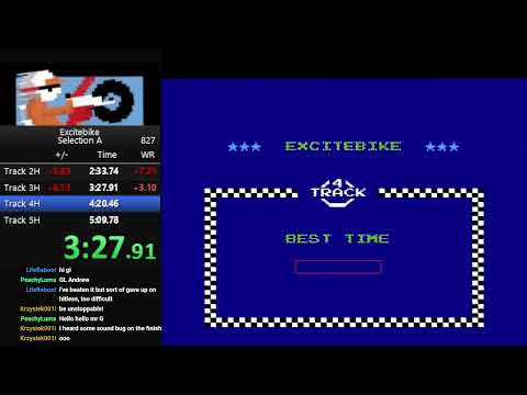 Excitebike Selection B Speedrun - 5:28.18 *World Record*