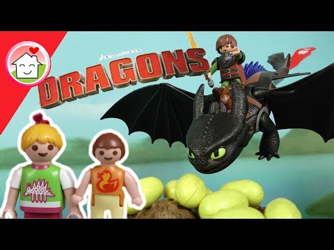 Playmobil Drachenzähmen leicht gemacht  Dragons Die Dracheneier - Familie Hauser