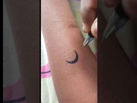 Chand Tara Tattoo design | moon star tattoo | Tattoo Art By Rajan