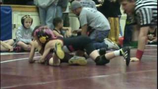 preview picture of video 'Damien @ Berthoud Match 2.  His First Win! Youth Folkstyle Wrestling'