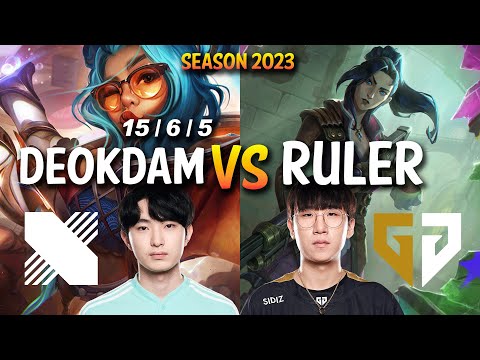 DRX Deokdam vs JDG Ruler - Deokdam ZERI vs CAITLYN ADC - KR Ranked