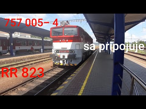Z trate: 757 005 sa pripojuje k súprave RR 823 v Banskej Bystrici ( 22.7.2020)