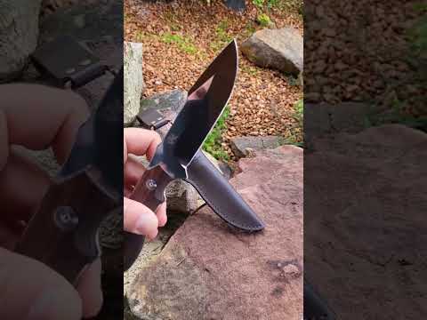 Mein schönstes Outdoor Messer ... Odenwolf Ambulo mit Spiegelglanz , Ebenholz und Lederscheide 🔥🔪💪😁