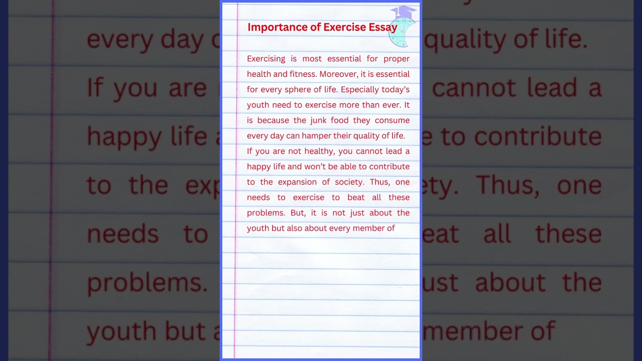 Importance of Exercise Essay