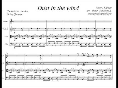 Partitura - Dust in the wind - Cuarteto de cuerdas