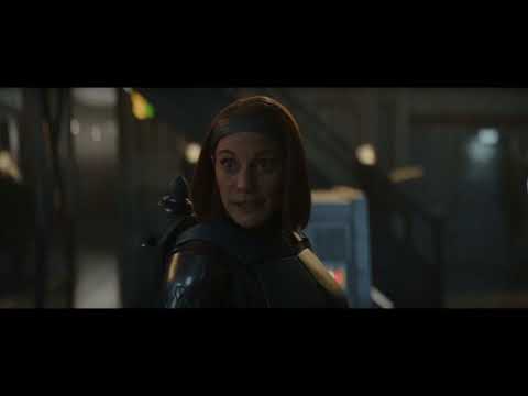 Star Wars The Mandalorian 2023 Super Battle Droid Punches Mando Scene 1080p