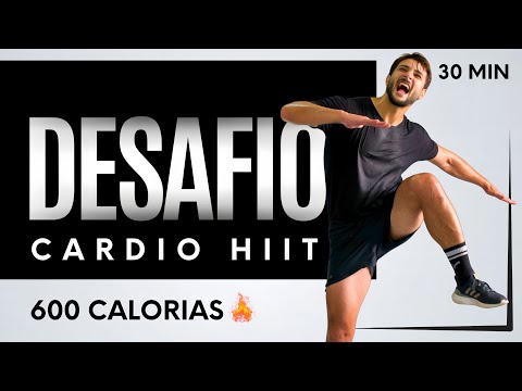 30 MIN CARDIO HIIT para gastar 600 calorias e perder barriga em casa