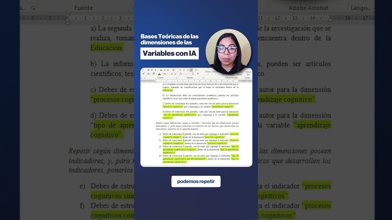 Bases Teóricas de las Dimensiones e Indicadores de las Variables con IA
