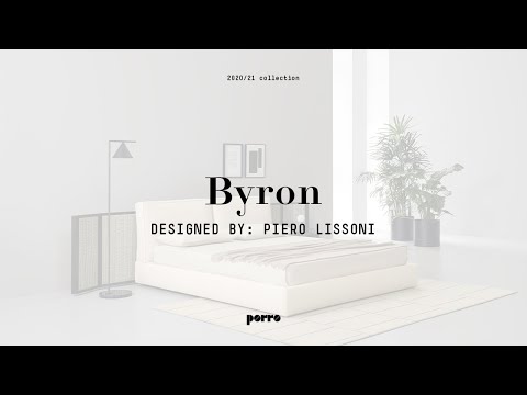 Porro - Novità 2020/21: letto Byron di Piero Lissoni
