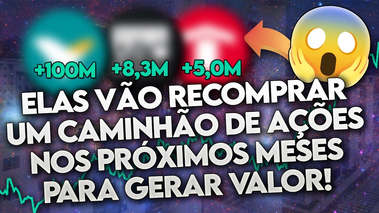 5 AÇÕES que ANUNCIARAM RECOMPRAS ENORMES! (ESTÃO TÃO BARATAS ASSIM? Vale a pena?) - TOP 5