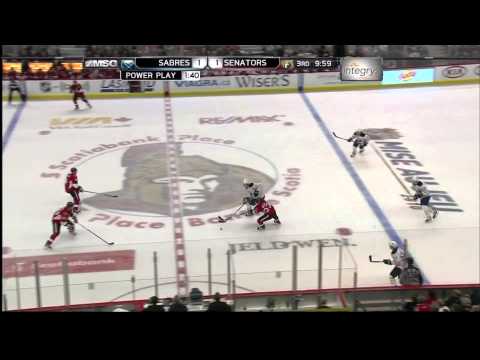 Derek Roy's Two Goals - Sabres vs. Senators (October 8, 2010)