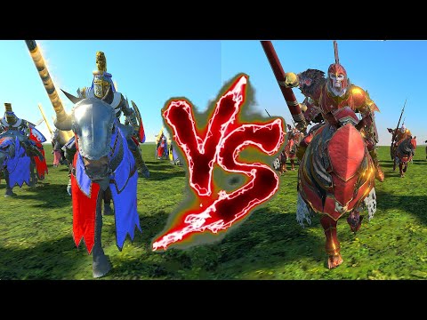 Grail Knights VS Blood Knights. Total War Warhammer 3